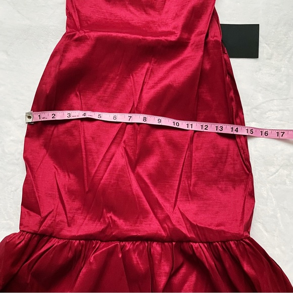 NWT Red Halter Trumpet Midi Dress - Picture 9 of 10